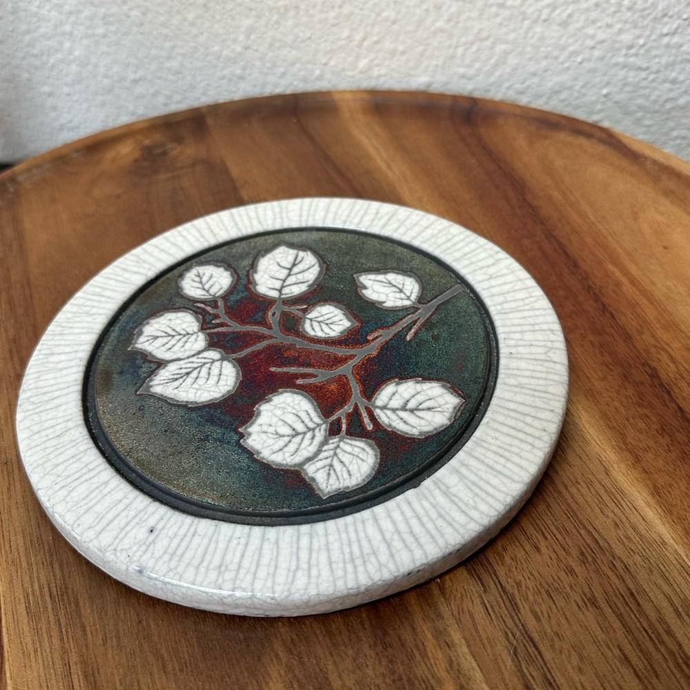 Raku Ceramic Hot Plate/Coaster - Jeremy Diller